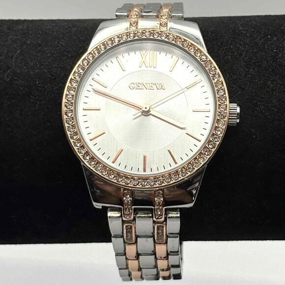 Silver & Gold Men's Geneva Watch - Picture 1 of 4